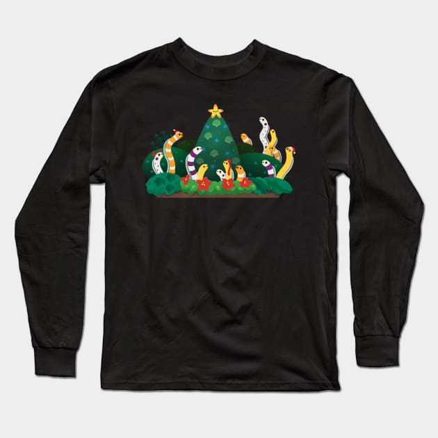 Christmas garden eel Long Sleeve T-Shirt by pikaole